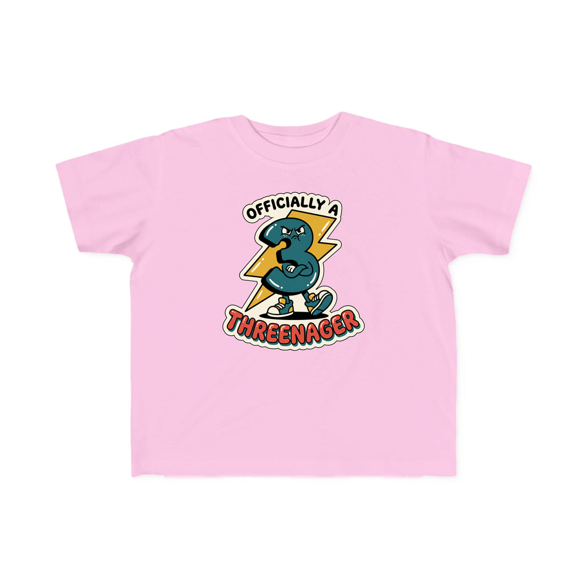 Officially a Threenager toddler tee – Pink shirt