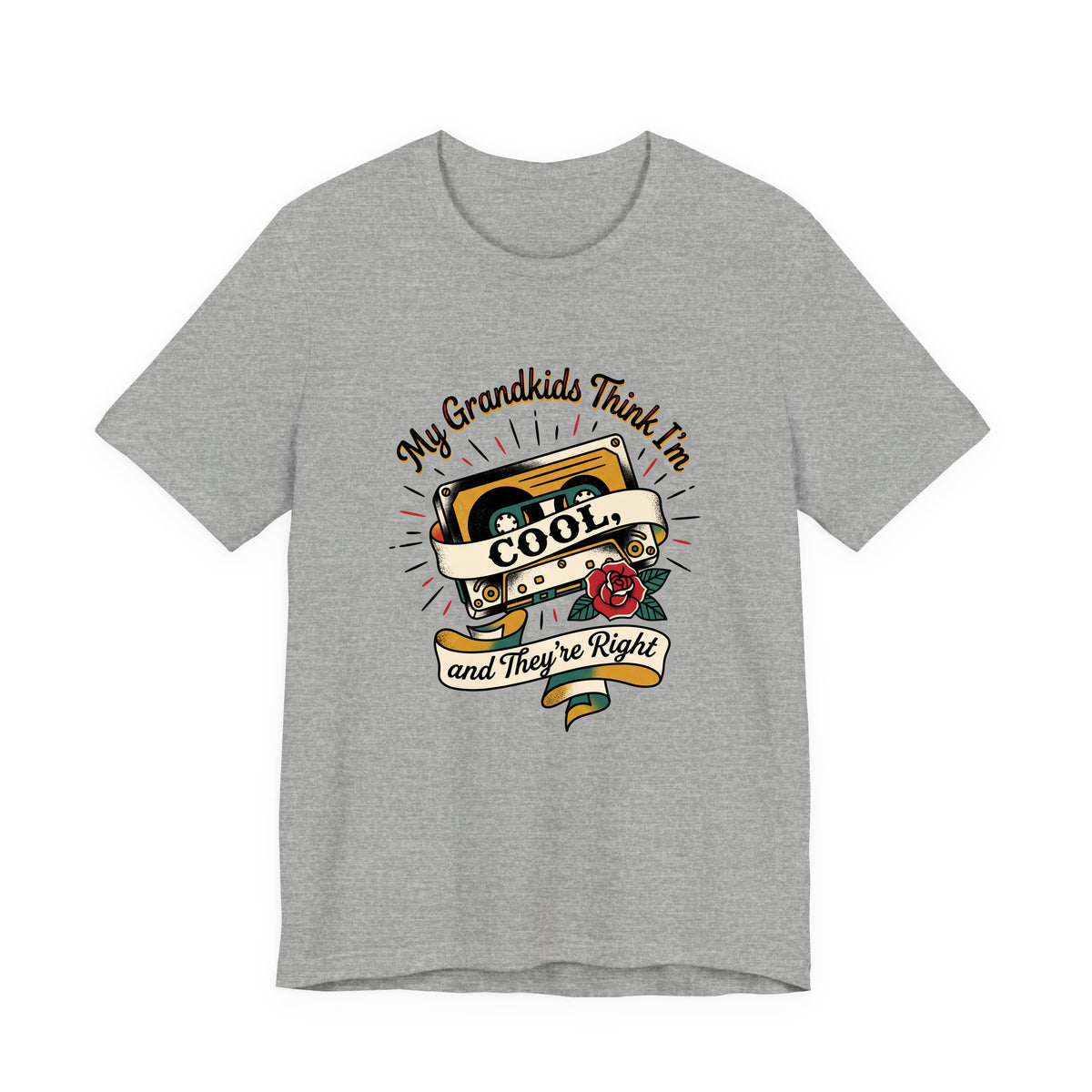 My Grandkids Think I'm Cool, and They're Right adult tee – Athletic Heather shirt