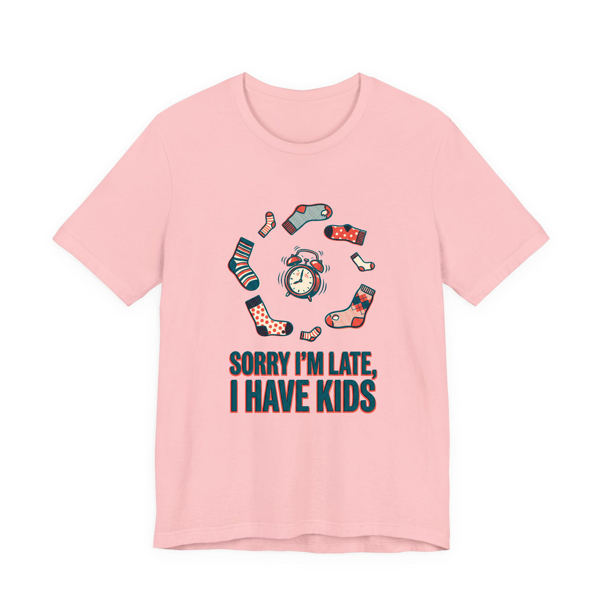 Sorry I'm Late, I Have Kids adult tee – Pink shirt