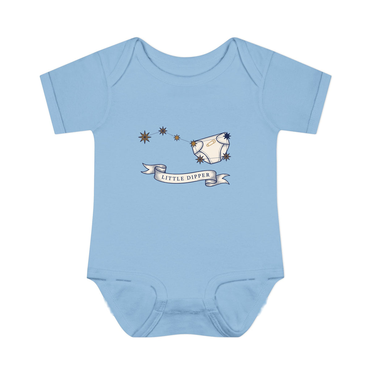 Little Dipper onesie – Light Blue shirt