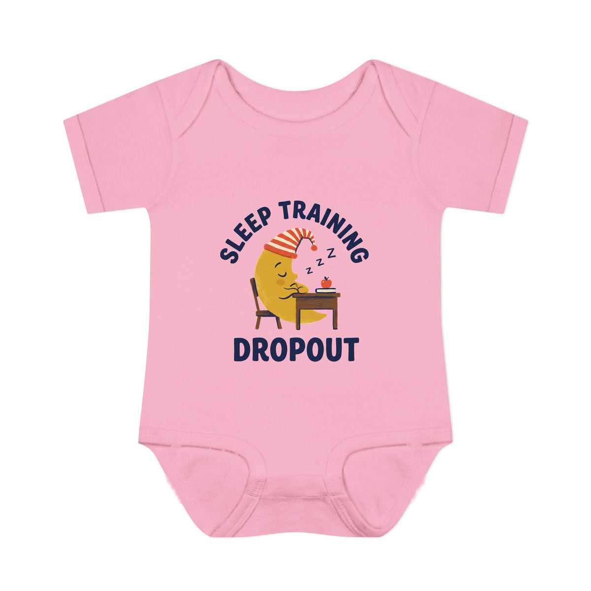 Sleep Training Dropout onesie – Pink shirt