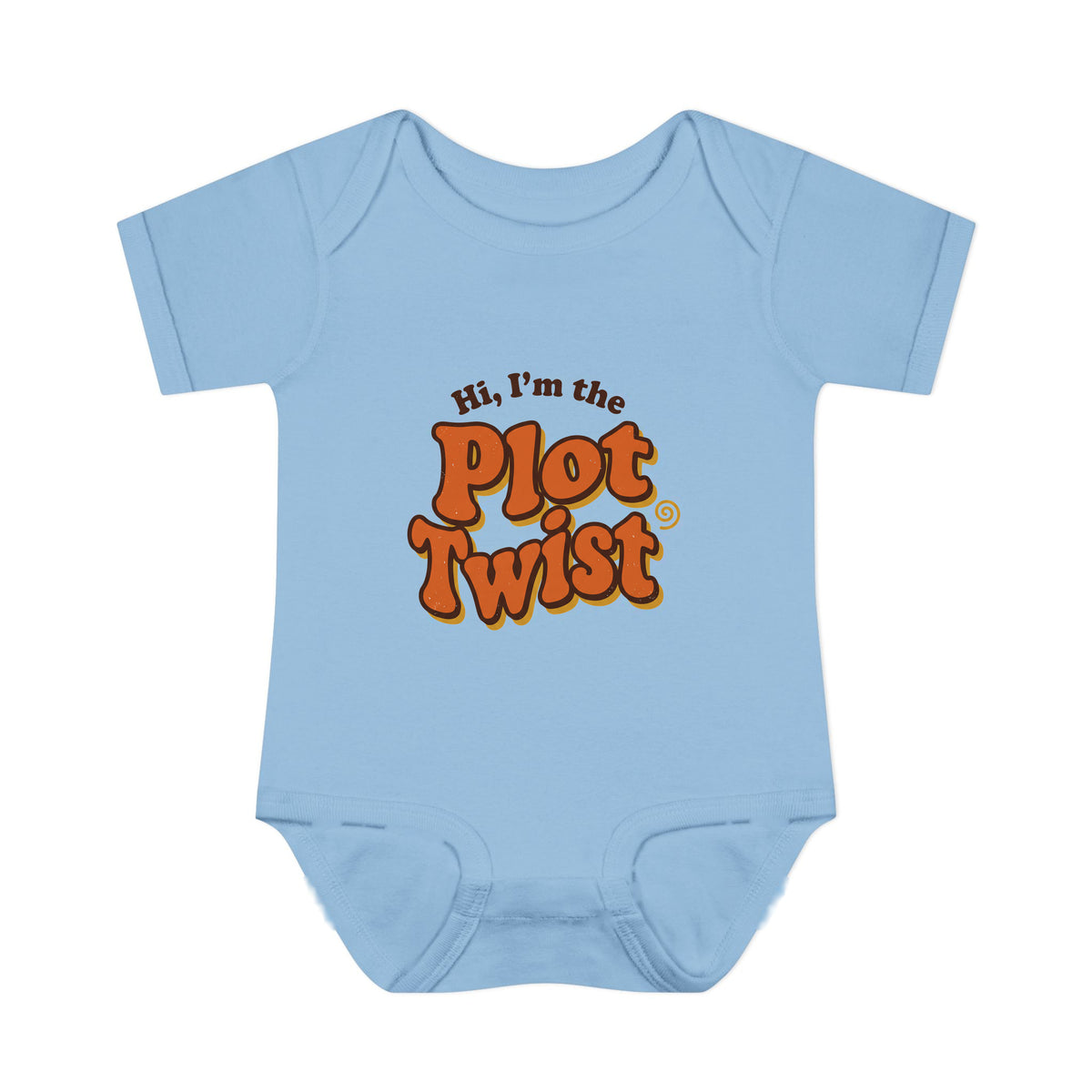 Hi, I'm the Plot Twist onesie – Light Blue shirt