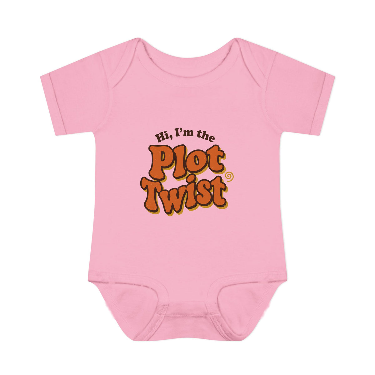Hi, I'm the Plot Twist onesie – Pink shirt
