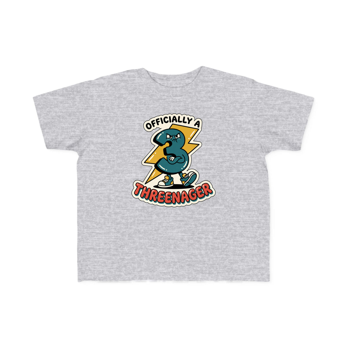 Officially a Threenager toddler tee – Heather shirt